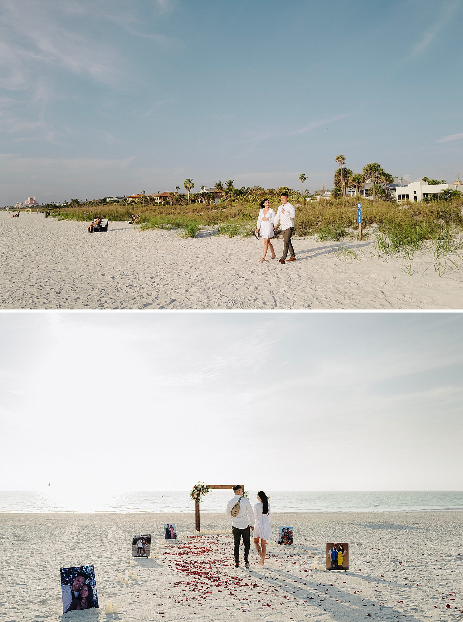 engagement setup beach pass-a-grille