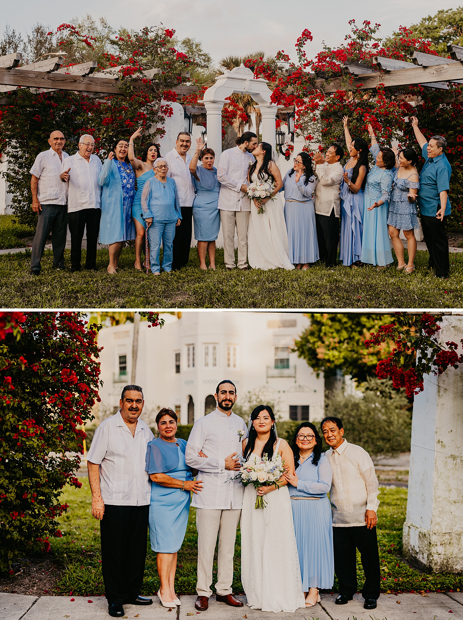 family and wedding party 